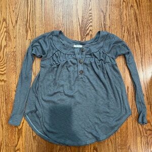 We the free grey ribbed top.  Size small.